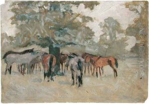 Horses Beneath a Tree by Arthur Rackham