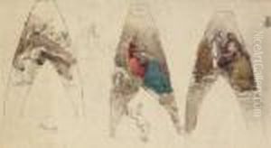Sketches For An Altarpiece by Domenico Morelli