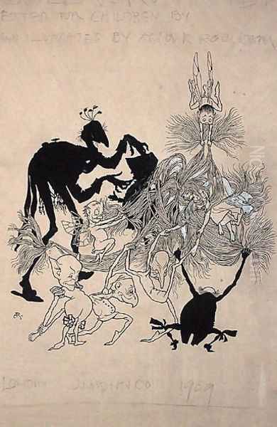 Title page illustration for The Zankiwank and the Bletherwitch, by S.J. Adair Fitzgerald, published 1896 - view 1
