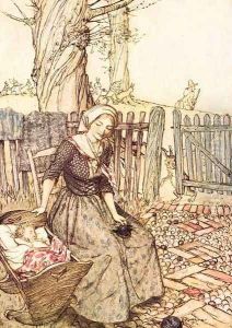 Mother Goose: Bye Baby Bunting by Arthur Rackham