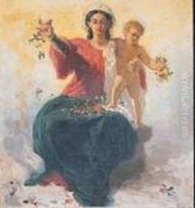 Madonna Con Bambino by Domenico Morelli