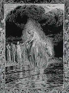 Crossing the River, 1899 by Arthur Rackham