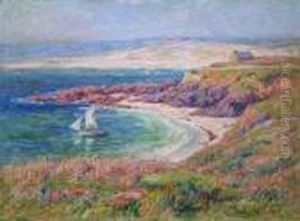 Voile Blanche Dans La Crique by Henri Moret