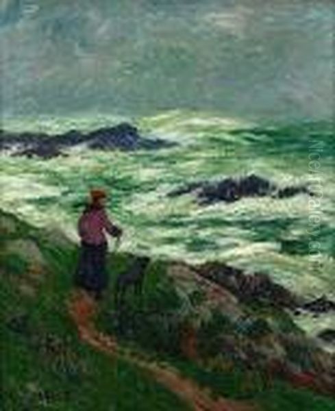 Promenade Sur Le Chemin Des Douaniers Par Grosse Mer - view 1