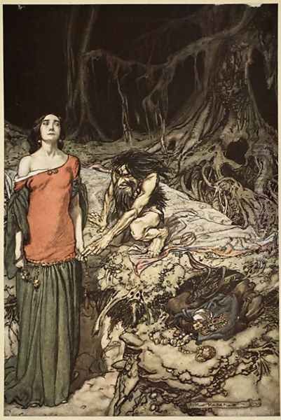 The wooing of Grimhilde, the mother of Hagen, from Siegfried and The Twilight of the Gods, 1910 - view 1