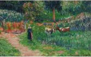 La Gardeuse De Vaches by Henri Moret
