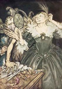 Comus by John Milton And they, so perfect is their misery, 1914 by Arthur Rackham