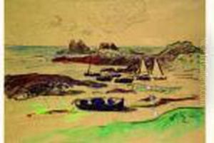 Vue De La Greve De Porspoder by Henri Moret