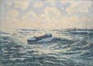 Bateau En Mer Ou Le Bateau De Sauvetage A Audierne by Henri Moret