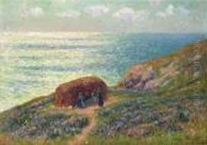 Ramasseuses De Goemon A Moelan, Bretagne by Henri Moret
