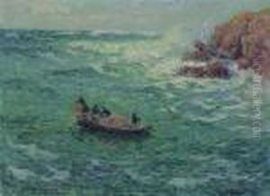 La Peche Au Casier, Finistere by Henri Moret