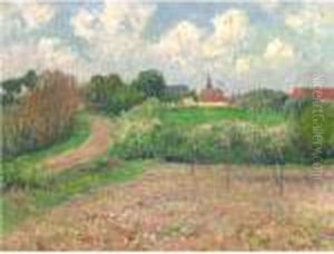 Paysage De Bretagne, Arbres En Fleurs by Henri Moret