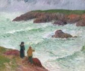Les Falaises Pres De La Mer by Henri Moret