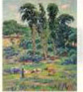 Paysanne Et Son Troupeau, Vers 1895-1910 (?) by Henri Moret