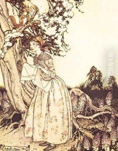 Mother Goose: The Fair Maid who the first of Spring by Arthur Rackham