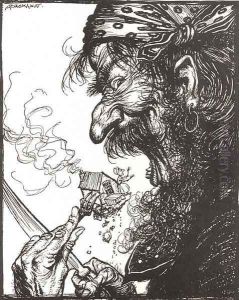 Mother Goose: A Little Nothing Woman by Arthur Rackham