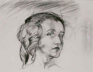 Girls Head by Arthur Rackham