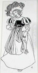 Miss Una Von-Something, illustration from The Ingoldsby Legends, or Mirth and Marvels, by Thomas Ingoldsby, published 1898 by Arthur Rackham