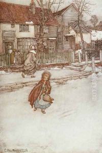 New Years Cakes from Rip van Winkle by Washington Irving 1783-1859, 1905 by Arthur Rackham