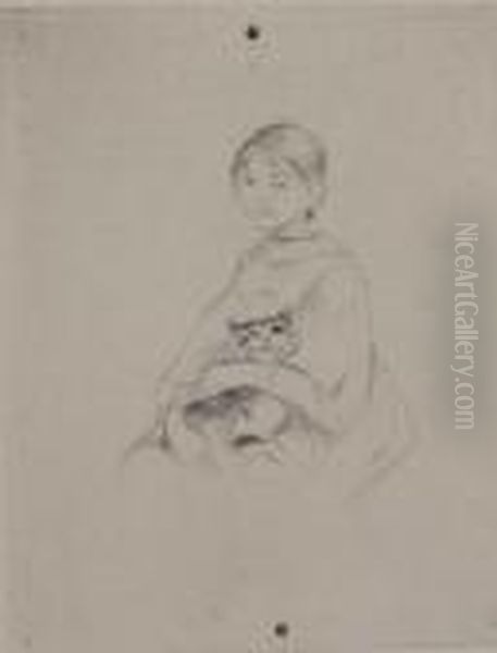 Fillette Au Chat (julie Monet) - view 1