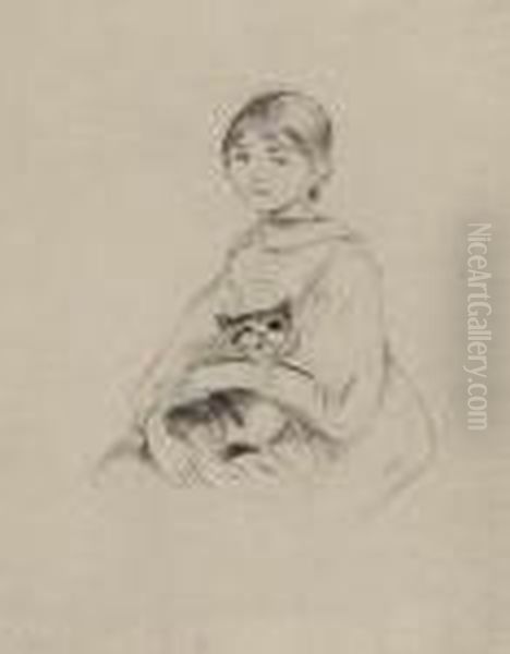 Fillette Au Chat (julie Manet) - view 1