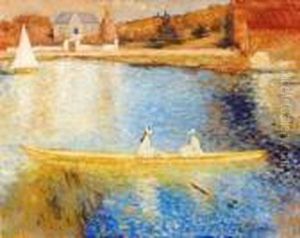 Rowing On The River Seine by Berthe Morisot