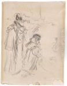 Femme Et Enfant Au Bois by Berthe Morisot
