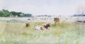 Vaches Dans Leur Pturage by Berthe Morisot
