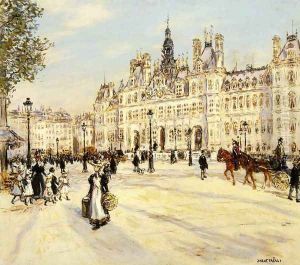 The Hotel De Ville De Paris by Jean-Francois Raffaelli