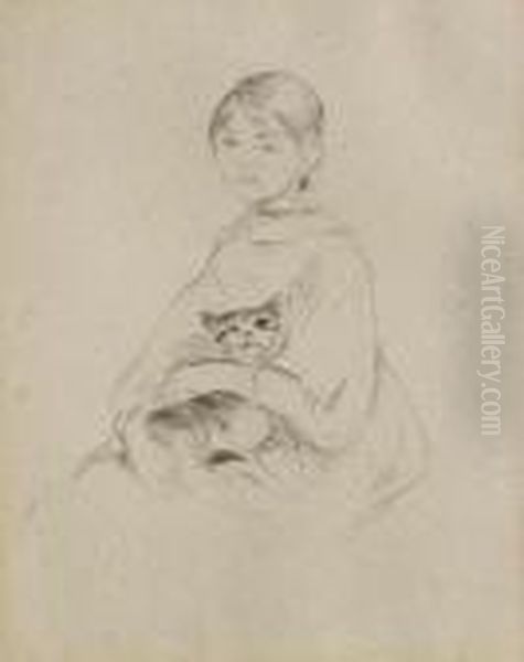 Fillette Au Chat (julie Manet) - view 1