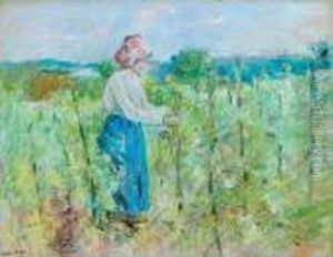 Dans Les Vignes by Berthe Morisot