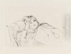 Jeune Fille Au Repos. by Berthe Morisot