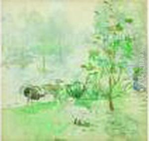 La Mare Aux Canards by Berthe Morisot