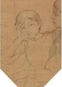 Etude De Julie Au Piano by Berthe Morisot