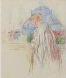Au Palais D'exposition by Berthe Morisot