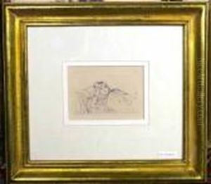 Junges Madchen Auf Fauteuil. by Berthe Morisot
