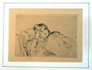 Jeune Femme Au Repos by Berthe Morisot