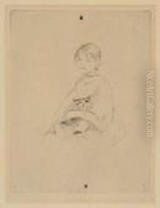 La Jeune Fille Au Chat by Berthe Morisot