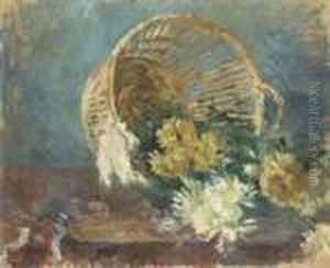 Chrysanthemes Or Corbeille Renversee by Berthe Morisot