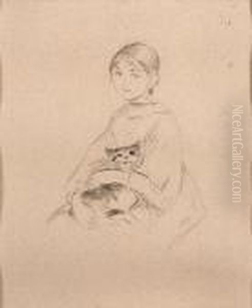Girl And Cat - view 1