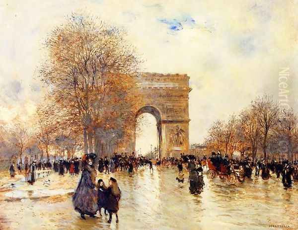 The Arc De Triomphe Autumn Effect - view 1