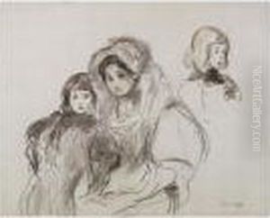 Les Deux Soeurs (etude) by Berthe Morisot