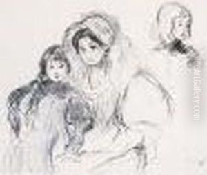 Femme Et Enfants by Berthe Morisot