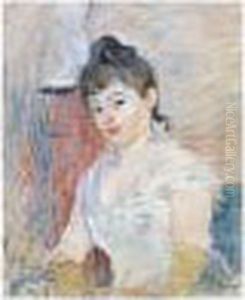 Jeune Fille En Blanc by Berthe Morisot