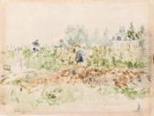 Dans Les Vignes (bougival) by Berthe Morisot