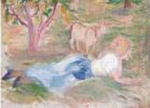 Jeune Bergere by Berthe Morisot