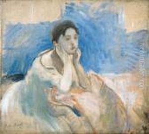 Jeune Fille Accoude by Berthe Morisot