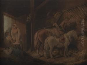 A Carrier's Stable by George Morland