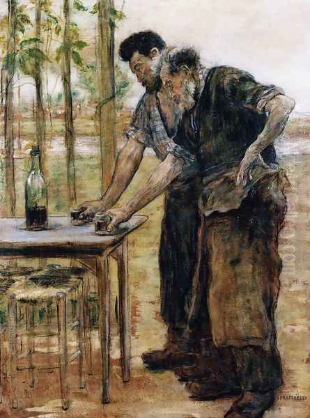 Blacksmiths taking a Drink - view 1
