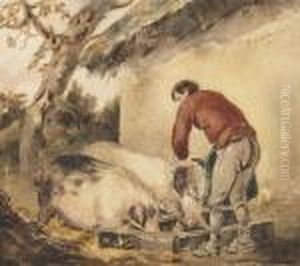 The Swineherd by George Morland